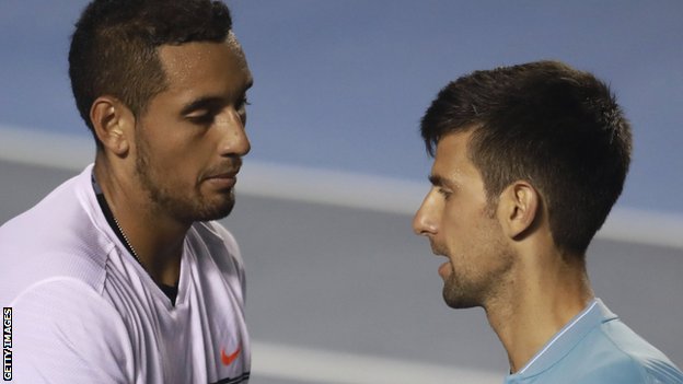 Nick Kyrgios and Novak Djokovic